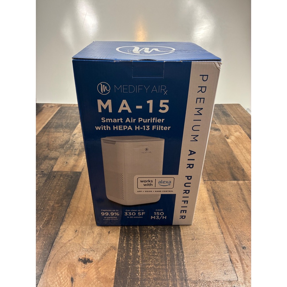 Medify Air MA-15 Smart Air Purifier HEPA H-13 Filter White Alexa Enabled New